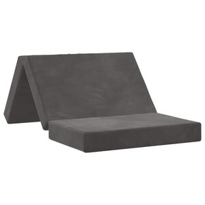 vidaXL Canapé-lit pliable 80 x 67 x 45 cm Gris foncé
