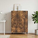 vidaXL Buffet Chêne fumé 66 x 34 5 x 97 cm Bois d'ingénierie