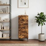 vidaXL Armoire à tiroirs Chêne fumé 33 x 34 5 x 90 cm