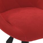 vidaXL Chaise pivotante de salle à manger Rouge bordeaux Velours