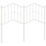 vidaXL Tête de lit métal blanc 120 cm