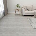 vidaXL Dalles de plancher autoadhésives 55 Pièces PVC 5 11 m² gris clair