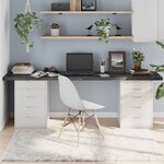 vidaXL Dessus de table marron foncé bois chêne massif traité