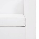 vidaXL Canapé à 3 places cuir artificiel blanc