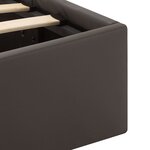vidaXL Cadre de lit à rangement avec LED Gris Similicuir 90x200 cm