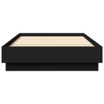 vidaXL Cadre de lit sans matelas noir 90x200 cm bois d'ingénierie