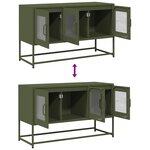 vidaXL Meuble TV vert olive 100 5x39x60 5 cm acier laminé à froid