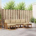 vidaXL Ensemble de canapés d'extérieur 6 Pièces Naturel et Beige