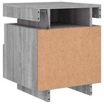 vidaXL Armoire de chevet avec lumières LED sonoma gris 40x39x48 5 cm