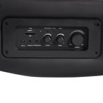 vidaXL Fauteuil à bascule à enceinte Noir et gris Similicuir