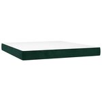 vidaXL Sommier à lattes de lit matelas et LED Vert foncé 160x200 cm