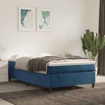 vidaXL Cadre de lit Bleu foncé 120x200 cm Velours