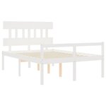 vidaXL Lit pour personne âgée sans matelas blanc 140x190cm bois massif
