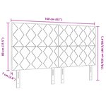 vidaXL Tête de lit en blocs diamant   Noir  Velours 160 cm