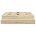 vidaXL Cadre de lit Sonoma Oak 140x200 cm