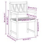 vidaXL Chaises de jardin 2 Pièces Naturel Bois d'Acacia Massif
