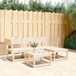 vidaXL Salon de jardin 4 Pièces bois massif de pin