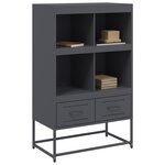 vidaXL Buffet haut anthracite 68x39x111 5 cm acier