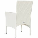 vidaXL Chaises de jardin avec coussins lot de 2 blanc résine tressée