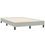 vidaXL Sommier à lattes de lit et matelas et LED gris clair 120x210cm velours