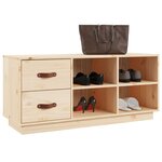 vidaXL Banc à chaussures 100x34x45 cm Bois de pin massif