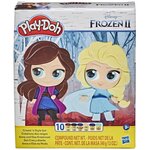 Play-Doh La Reine des neiges 2, Créations des neiges, créer ses propres personnages Anna et Elsa, 10 pots de pâte atoxique