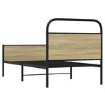 vidaXL Cadre de lit sans matelas 75x190cm chêne sonoma bois ingénierie