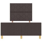 vidaXL Cadre de lit avec tête de lit Marron foncé 120 x 200 cm tissu