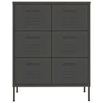 vidaXL Armoire à tiroirs Anthracite 80x35x101 5 cm Acier