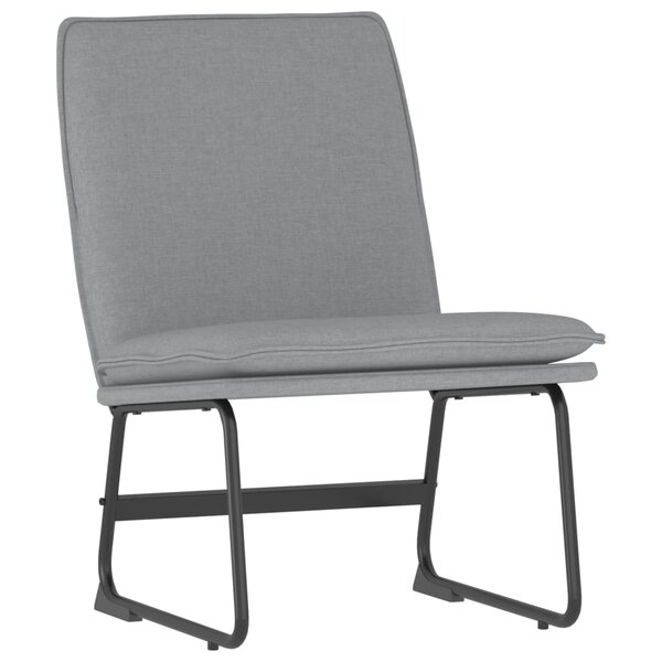 vidaXL Chaise longue Gris clair 52x75x76 cm Tissu