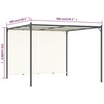 vidaXL Pergola avec toit réglable Crème Blanc 3x3 m Acier