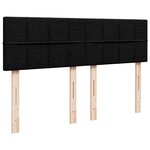 vidaXL Sommier à lattes de lit avec matelas Noir 140x190 cm Tissu