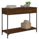 vidaXL Table console chêne marron 100x34 5x75 cm bois d'ingénierie