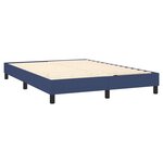 vidaXL Sommier à lattes de lit avec matelas LED Bleu 140x200 cm Tissu