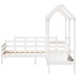 vidaXL Ensemble de lit de jour et de banc et toit sans matelas blanc