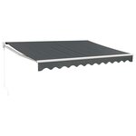vidaXL Auvent rétractable anthracite 3 5x2 5 m tissu et aluminium