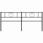 vidaXL Tête de lit de remplacement métal noir 200 cm