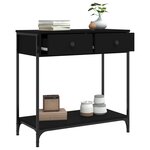 vidaXL Table console noir 75x34 5x75 cm bois d'ingénierie