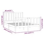 vidaXL Cadre de lit sans matelas 140x200 cm bois massif de pin