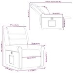 vidaXL Fauteuil inclinable électrique taupe tissu