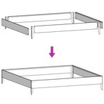 vidaXL Lit surélevé de jardin anthracite 100x100x33 5 cm acier