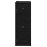 vidaXL Armoire étroite pour salle de bain Chêne noir 80 x 18 x 60 cm
