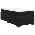 vidaXL Sommier à lattes de lit avec matelas Noir 90x200 cm Velours