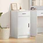 vidaXL Buffet avec tiroir Blanc 40 x 40.5 x 75 cm Bois d'ingénierie