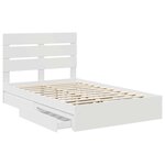 vidaXL Lit de Rangement Blanc 135 x 190 cm Bois d'ingénierie