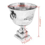 Vidaxl refroidisseur à champagne trophée aluminium argenté