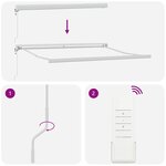 vidaXL Auvent Rétractable Blanc 350 x 250 cm Tissu  Métal