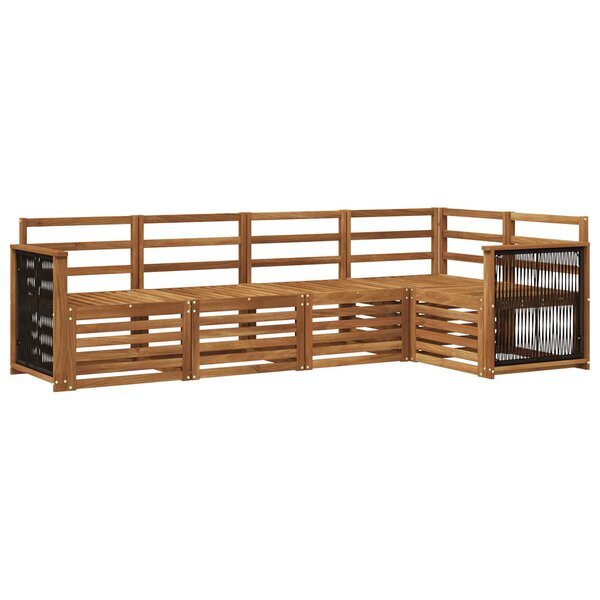 vidaXL Ensemble de canapés d'extérieur 4 pc Naturel