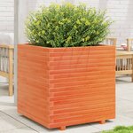 vidaXL Jardinière cire marron 70x70x72 5 cm bois de pin massif