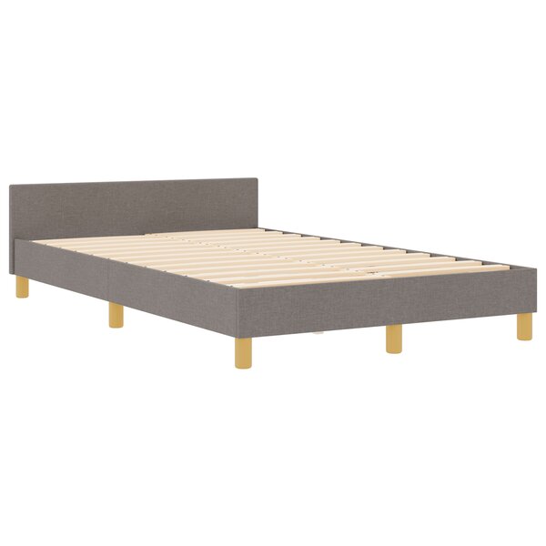 vidaXL Cadre de lit en Taupe - 120x190 cm  Tissu